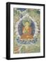 Buddha en vajrapariankasana et vitarka-mudra et scènes illustrant des jâtaka-null-Framed Giclee Print