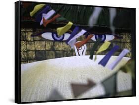 Buddha Eyes, Nepal-Michael Brown-Framed Stretched Canvas