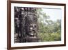 Buddha Face Carved in Stone at the Bayon Temple, Angkor Thom, Angkor, Cambodia-Yadid Levy-Framed Photographic Print