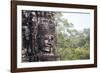 Buddha Face Carved in Stone at the Bayon Temple, Angkor Thom, Angkor, Cambodia-Yadid Levy-Framed Photographic Print