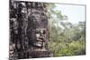 Buddha Face Carved in Stone at the Bayon Temple, Angkor Thom, Angkor, Cambodia-Yadid Levy-Mounted Photographic Print