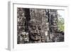 Buddha Face Carved in Stone at the Bayon Temple, Angkor Thom, Angkor, Cambodia-Yadid Levy-Framed Photographic Print