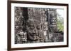 Buddha Face Carved in Stone at the Bayon Temple, Angkor Thom, Angkor, Cambodia-Yadid Levy-Framed Photographic Print