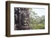 Buddha Face Carved in Stone at the Bayon Temple, Angkor Thom, Angkor, Cambodia-Yadid Levy-Framed Photographic Print