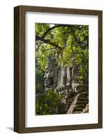 Buddha Face on the Western Gate of Angkor Thom, Siem Reap, Cambodia, Southeast Asia-Alex Robinson-Framed Photographic Print