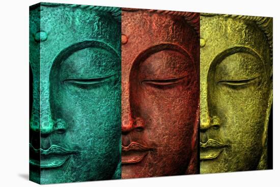 Buddha Face-Mark Ashkenazi-Stretched Canvas