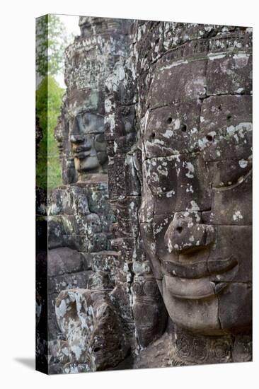 Buddha Faces at Bayon, Angkor Temples, Siem Reap, Cambodia, Southeast Asia-Alex Robinson-Stretched Canvas