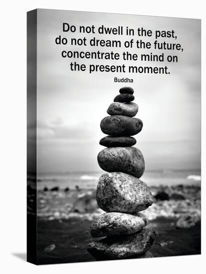 Buddha Focus Quotation Motivational Poster-null-Stretched Canvas