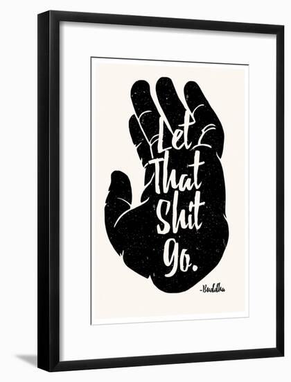 Buddha Hand Says (Distressed Palm Print)-null-Framed Poster