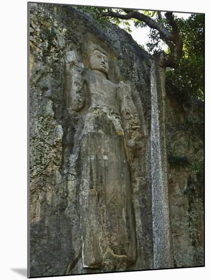 Buddha Image, Dhowa Rock Temple, Bandarawela, Sri Lanka, Asia-Jochen Schlenker-Mounted Photographic Print