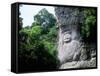 Buddha Image on the Cliff-null-Framed Stretched Canvas