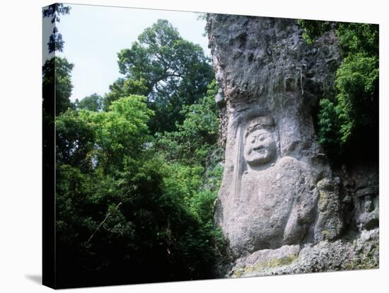 Buddha Image on the Cliff-null-Stretched Canvas