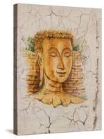 Buddha Image Painted on a Grave, Wat Si Saket, Vientiane, Laos-Gavriel Jecan-Stretched Canvas