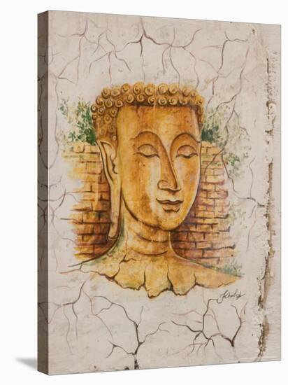 Buddha Image Painted on a Grave, Wat Si Saket, Vientiane, Laos-Gavriel Jecan-Stretched Canvas