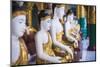 Buddha Images at Shwedagon Pagoda (Shwedagon Zedi Daw) (Golden Pagoda), Myanmar (Burma)-Matthew Williams-Ellis-Mounted Photographic Print