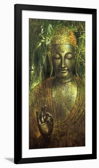 Buddha in Green l-Wei Ying-wu-Framed Art Print