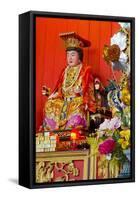 Buddha in Hainan Temple, Georgetown, Penang Island, Malaysia, Southeast Asia, Asia-Richard Cummins-Framed Stretched Canvas