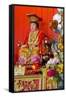 Buddha in Hainan Temple, Georgetown, Penang Island, Malaysia, Southeast Asia, Asia-Richard Cummins-Framed Stretched Canvas