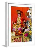 Buddha in Hainan Temple, Georgetown, Penang Island, Malaysia, Southeast Asia, Asia-Richard Cummins-Framed Photographic Print