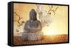 Buddha in Meditation, Religious Concept-egal-Framed Stretched Canvas