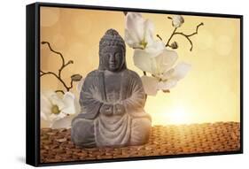 Buddha in Meditation, Religious Concept-egal-Framed Stretched Canvas