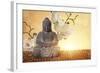 Buddha in Meditation, Religious Concept-egal-Framed Photographic Print