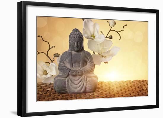 Buddha in Meditation, Religious Concept-egal-Framed Photographic Print