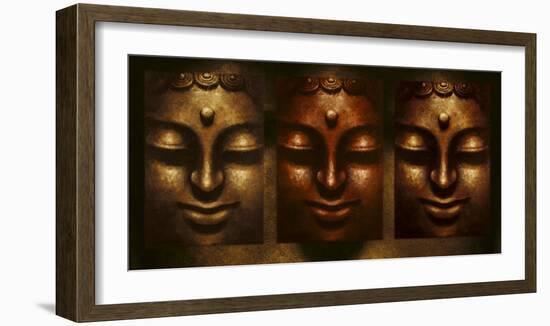 Buddha in Three Lights-null-Framed Art Print