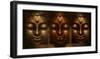 Buddha in Three Lights-null-Framed Art Print