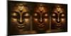 Buddha in Three Lights-null-Mounted Art Print