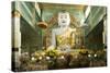 Buddha Inside a Temple on Sagaing Hill, Sagaing, Myanmar (Burma), Southeast Asia-Alex Robinson-Stretched Canvas