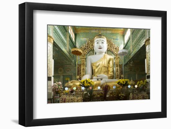 Buddha Inside a Temple on Sagaing Hill, Sagaing, Myanmar (Burma), Southeast Asia-Alex Robinson-Framed Photographic Print