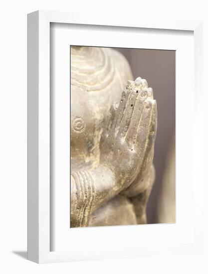 Buddha Made of Sandstone with Folded Hands-Alexander Georgiadis-Framed Photographic Print