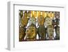 Buddha masks on display at shop, Mandalay, Myanmar (Burma)-Jan Miracky-Framed Photographic Print