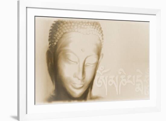 Buddha- Om mani padme hum-Christine Ganz-Framed Art Print