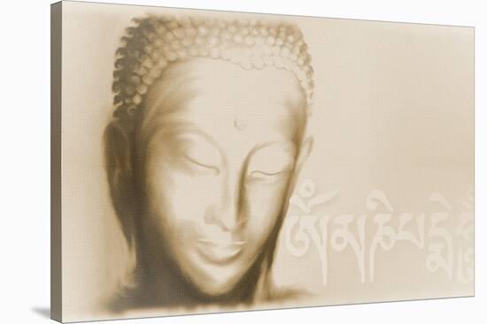 Buddha- Om mani padme hum-Christine Ganz-Stretched Canvas