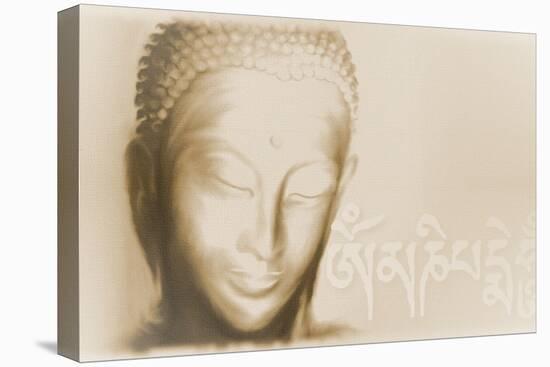 Buddha- Om mani padme hum-Christine Ganz-Stretched Canvas
