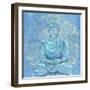 Buddha on Blue I-Annie Warren-Framed Art Print