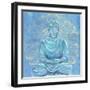 Buddha on Blue I-Annie Warren-Framed Art Print