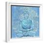 Buddha on Blue I-Annie Warren-Framed Art Print