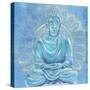 Buddha on Blue I-Annie Warren-Stretched Canvas