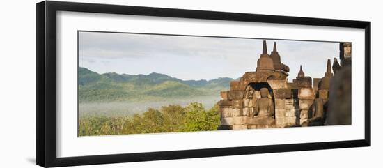 Buddha Panorama, Borobudur Temple, UNESCO World Heritage Site, Java, Indonesia, Southeast Asia-Matthew Williams-Ellis-Framed Photographic Print