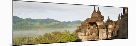 Buddha Panorama, Borobudur Temple, UNESCO World Heritage Site, Java, Indonesia, Southeast Asia-Matthew Williams-Ellis-Mounted Photographic Print