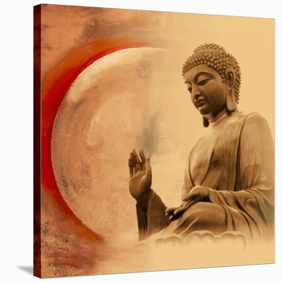 Buddha -Protection-Christine Ganz-Stretched Canvas