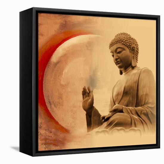 Buddha -Protection-Christine Ganz-Framed Stretched Canvas