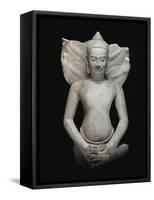 Buddha protégé par le naga-null-Framed Stretched Canvas