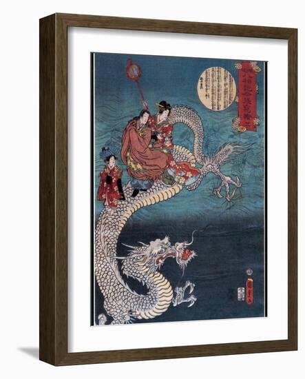 Buddha Riding On Sea Dragon, 1860-Science Source-Framed Giclee Print