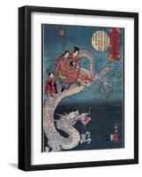 Buddha Riding On Sea Dragon, 1860-Science Source-Framed Giclee Print