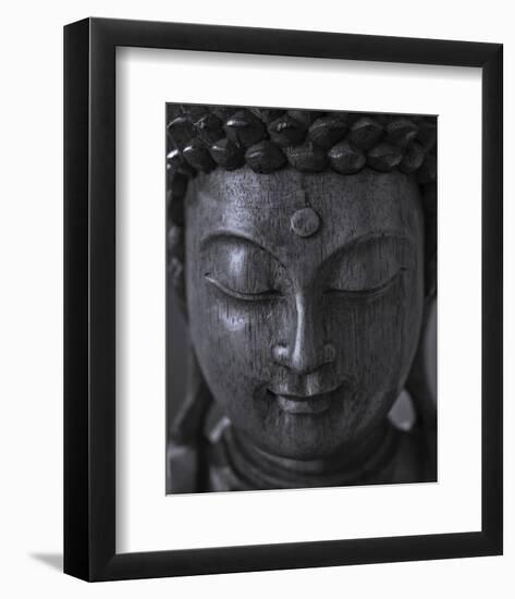 Buddha Sculpture Face-null-Framed Art Print