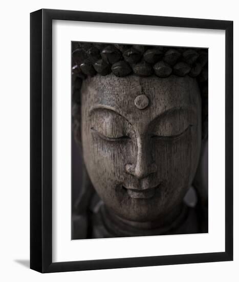 Buddha Sculpture Face-null-Framed Art Print